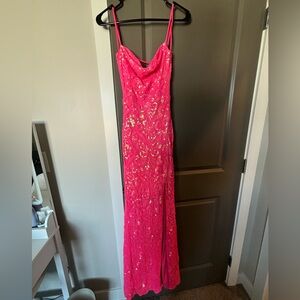 Elegant Pink Sequin Dress
